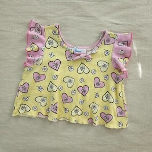 Vintage Hearts & Floral Top 4t/5t